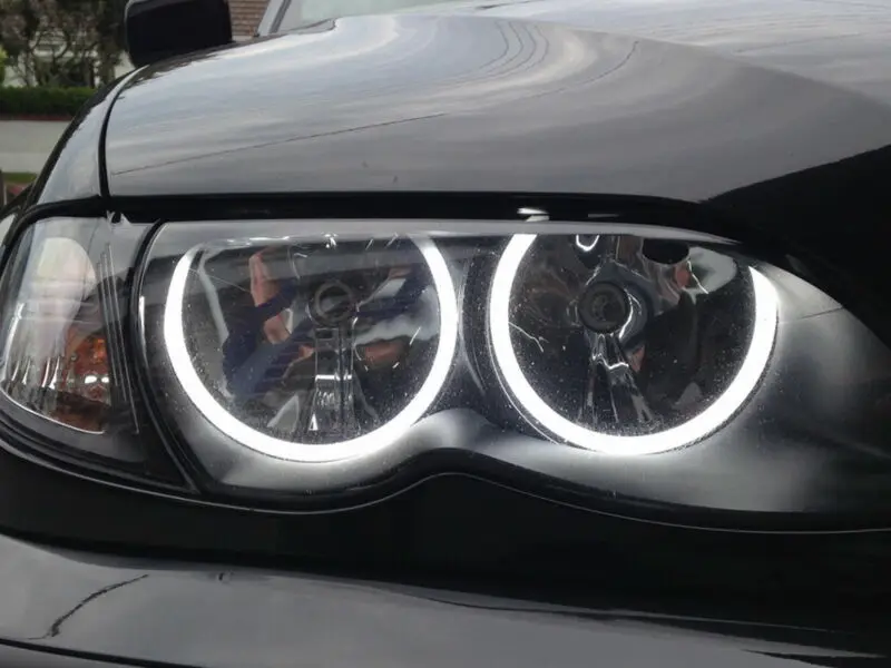 CCFL ангельские глазки для BMW E46 E36 E38 E39 проектор ультра яркий SMD белый светодиод 2600LM