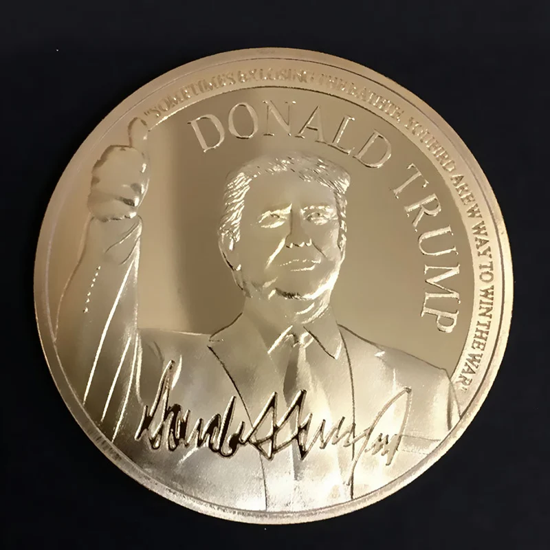 

Great America Donald Trump Souvenir Coin USA President Collectibles Coins Medal For New Year Creative Gift