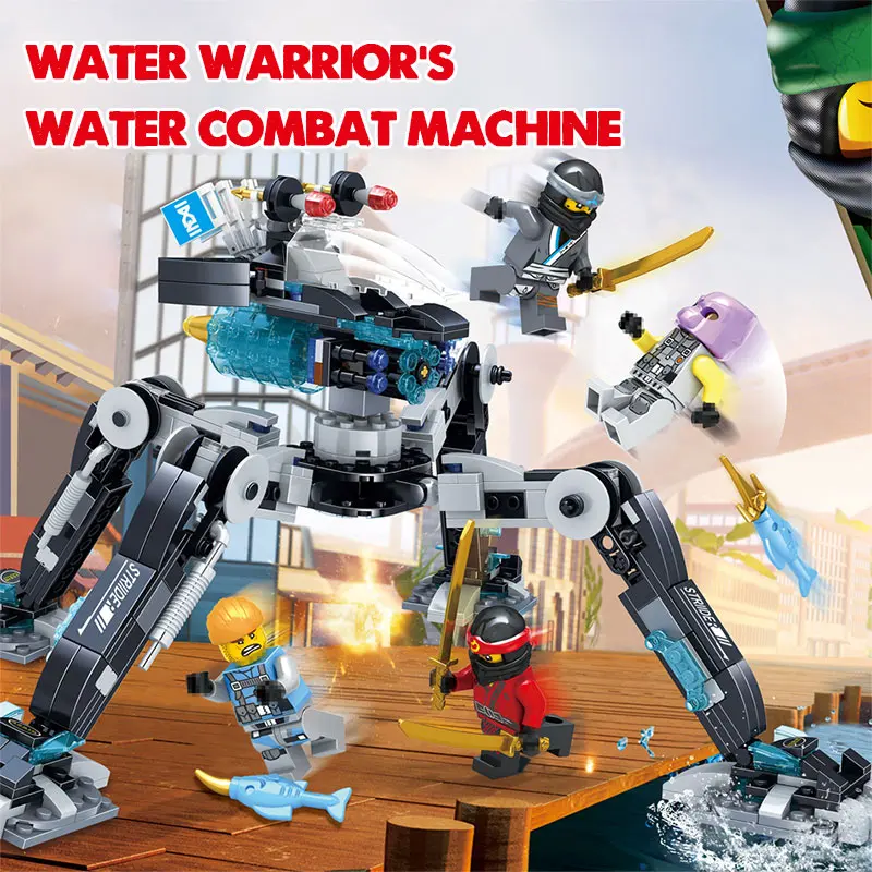 

New Ninjagoes Lightning Jet Plane Fighter Kids Model Building Blocks Children QUNLONG Technic Toy J49