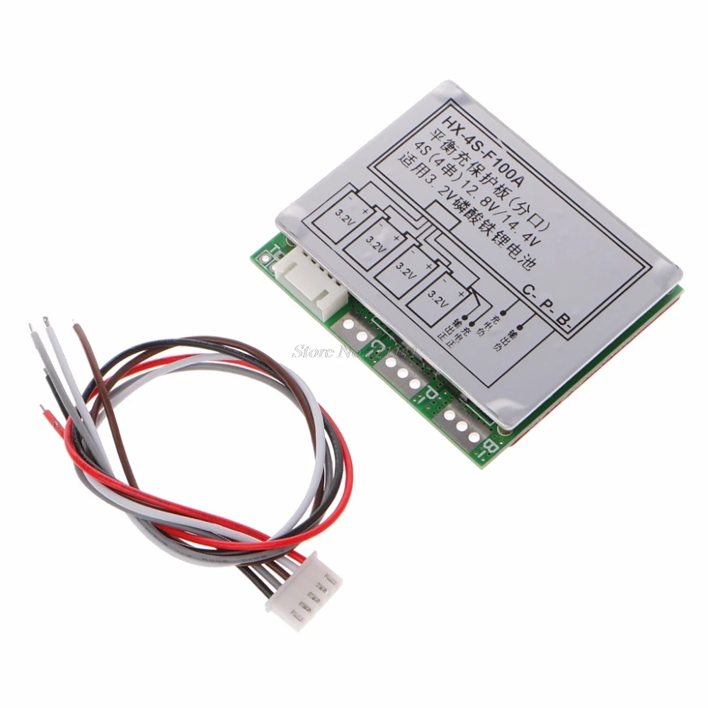 

4S 100A With Balance 3.2V LiFePo4 LiFe 18650 Battery Cell PCB BMS Protection Board