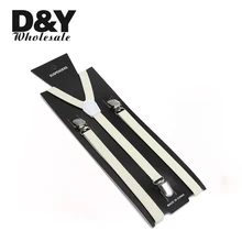 Adjustable1.5cm широкий "слоновая кость" чулок Мужская Clip-на Эластичные подтяжки Тонкий чулок y-обратно Подтяжки для женщин/Gallus мужской костюм с подтяжками