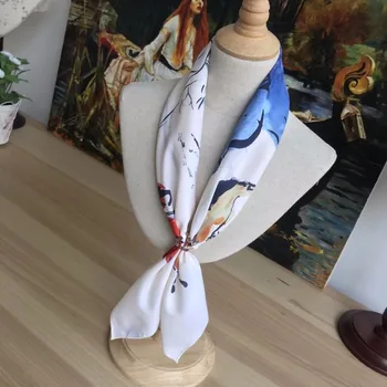 

70 x70cm luxury small square scarf women high digital print beautiful design with nice packing lady neckerchief
