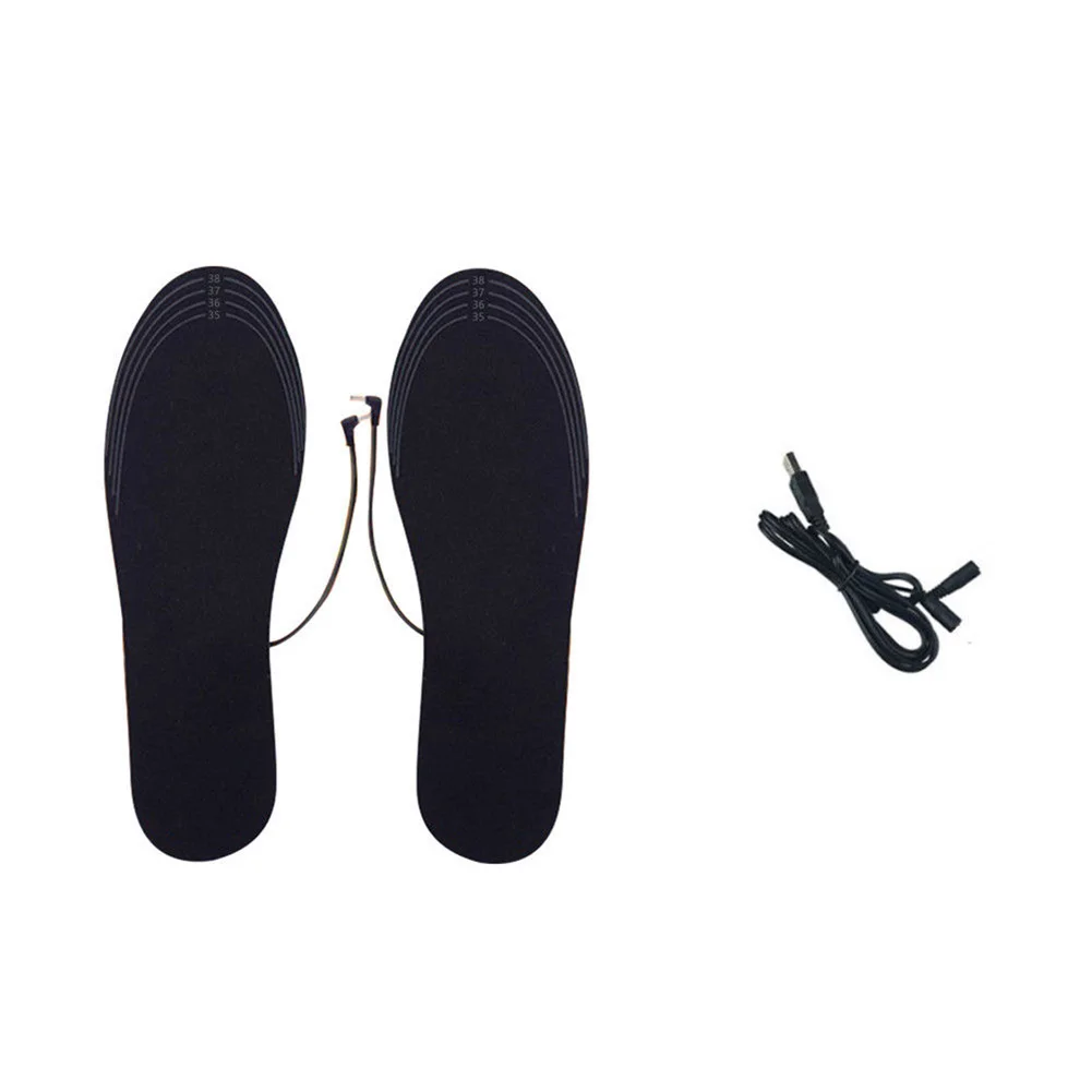 

1 Pair Keep Warm Camping Foot Set Sports Electric Powered USB Heating Shoes Insoles Winter