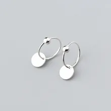 MloveAcc 925 пробы серебряные вафельные очаровательные серьги-кольца простые геометрические милые женские трендовые антиаллергенные аксессуары