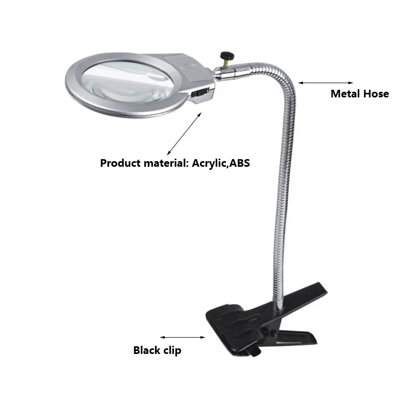 Xinxiang Magnifier 2.25X 107MM 5X 22MM LED illuminated Metal Hose