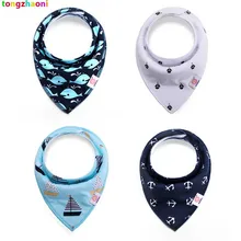 20 design 4pcs/lot ins burp baby bibs saliva towel Arrow animal cartoon cloths triangle cotton bandana accessories