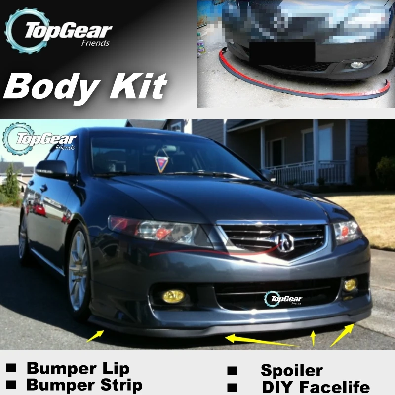 

For Acura TL UA 1999~2014 Bumper Lip Lips / Front Spoiler For TG Fans Car Tuning / TOPGEAR Body Kit / Strip Skirt