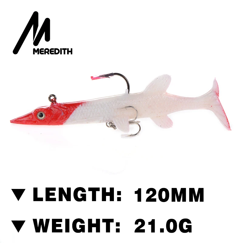  Meredith fishing JXJ05-12 hot Retail long mouth ideal of swimming 3pcs 21g 120mm soft lead fish fis