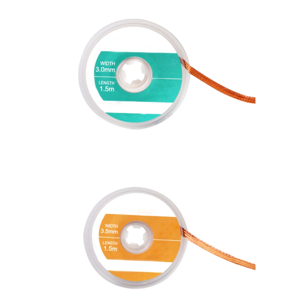 1 Roll 1.5m Solder Wick Remover Desoldering Braid Solder Remover Sucker Flux Wick Cable Wire High Quality