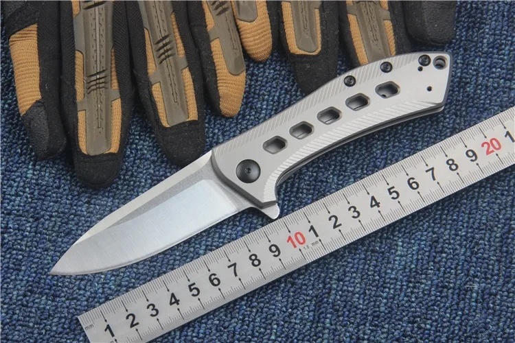 

tactical knife 0801BRZ folding knife ball bearing pocket knife M390 blade TC4 titanium handle utility outdoor camping knife