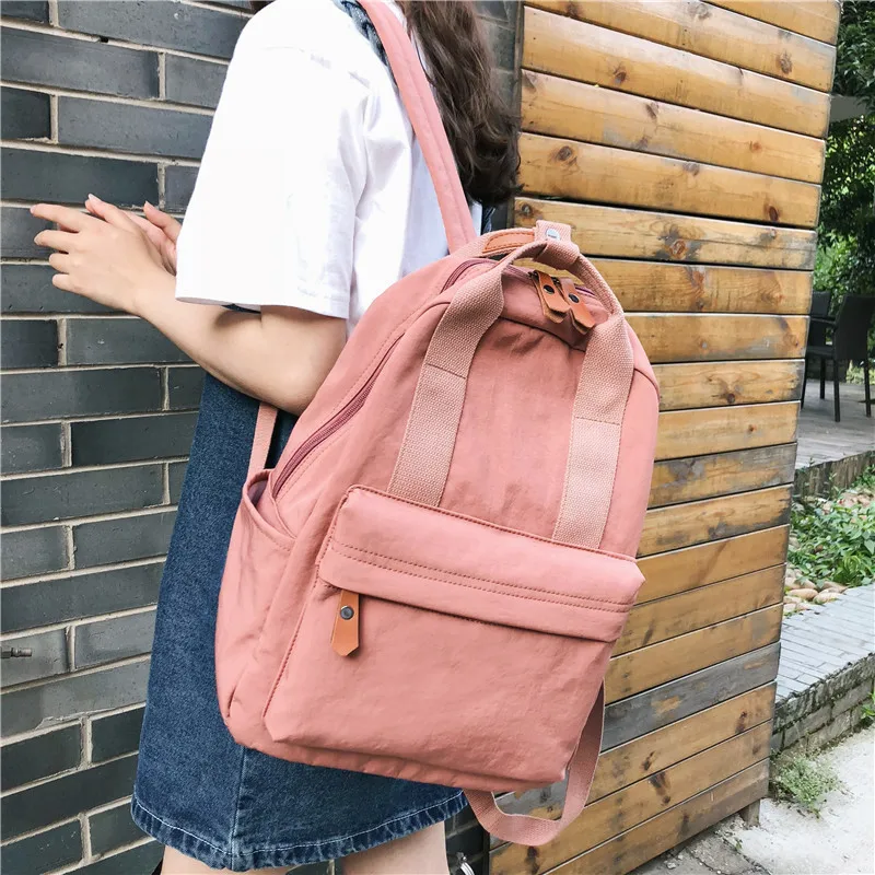 

2019 Trend Women Backpack High Quality Leisure Female Canvas School Bags Student Schoolbag for Teenager Girl Boy Book Satchel