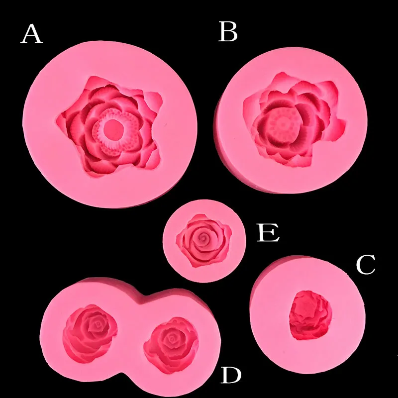 Minsunbak Various Types Of Flowers Fondant Silicone Mold 3d Flower