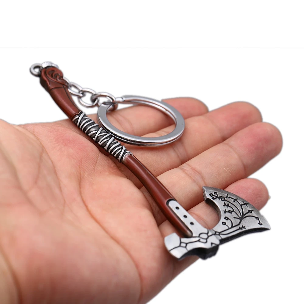 

God of War Keychain Leviathan Axe Ice Kratos Metal Pendant Key Ring