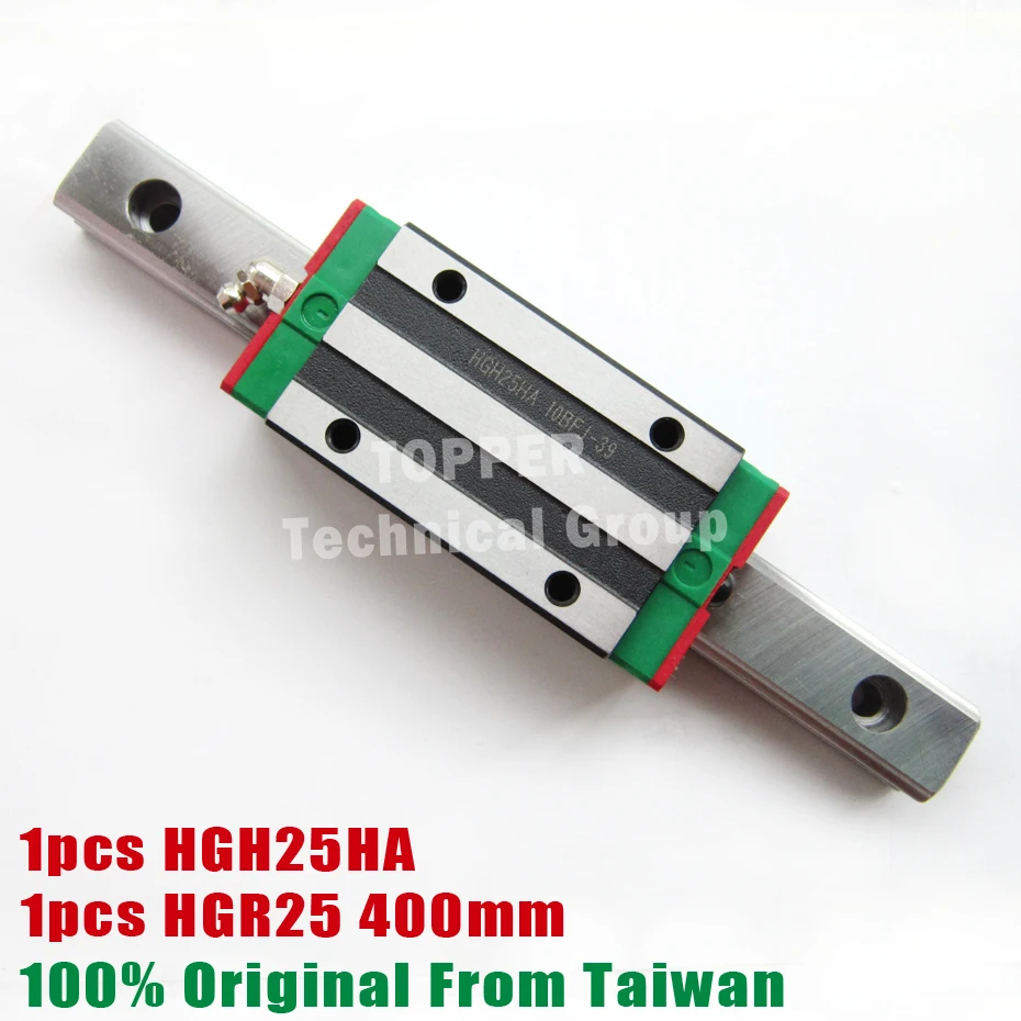 HIWIN HGH25HA linear guide blocks with 25mm rail HGR25 400mm HGH25 cnc ...