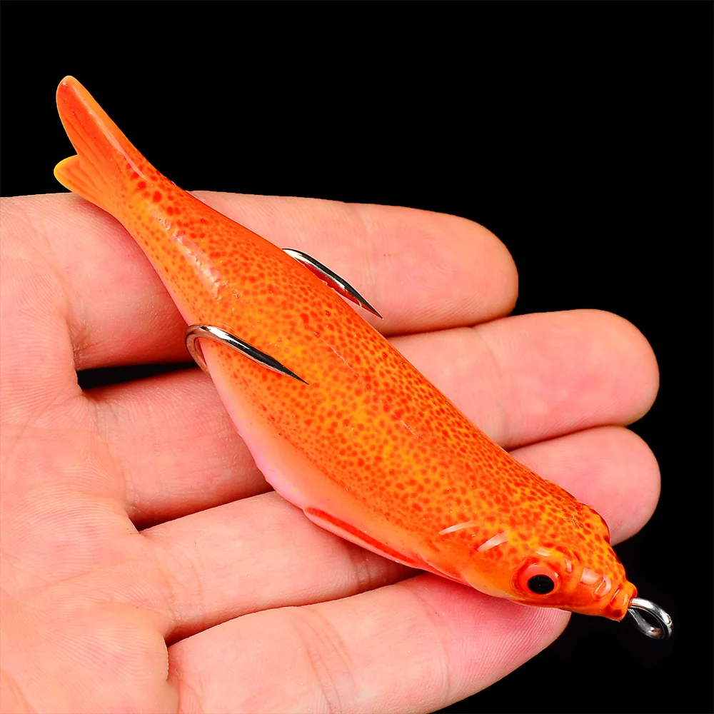 

Comdaba 1 Pcs Silicone JIG 10cm-3.94" Double Hook Whopper Soft 14g-0.49oz Bait Fishing Lure 3D Eyes Artificial Bait 2019