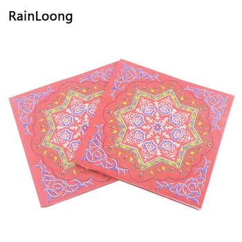 

[RainLoong] 2019 Eid al-Fitr Mubarak Ramadan Paper Napkins For Islamism Muslem Tissue Servilleta 33*33cm