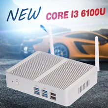 Мини-ПК шестого Поколения i3 6100U Кну Windows 10 Micro PC Barebone компьютер HD 520 Графика 4 К HTPC 300 М Wi-Fi Bluetooth VGA HDMI USB3.0