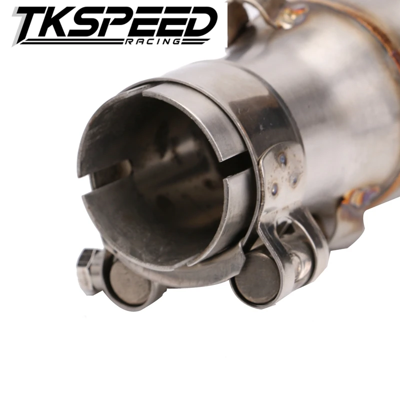 A middle connect for kawasaki ER6N Motorcycle Exhaust Pipe Muffler Escape Connecting Pipe Front Link Pipe Moto Mid Pipe