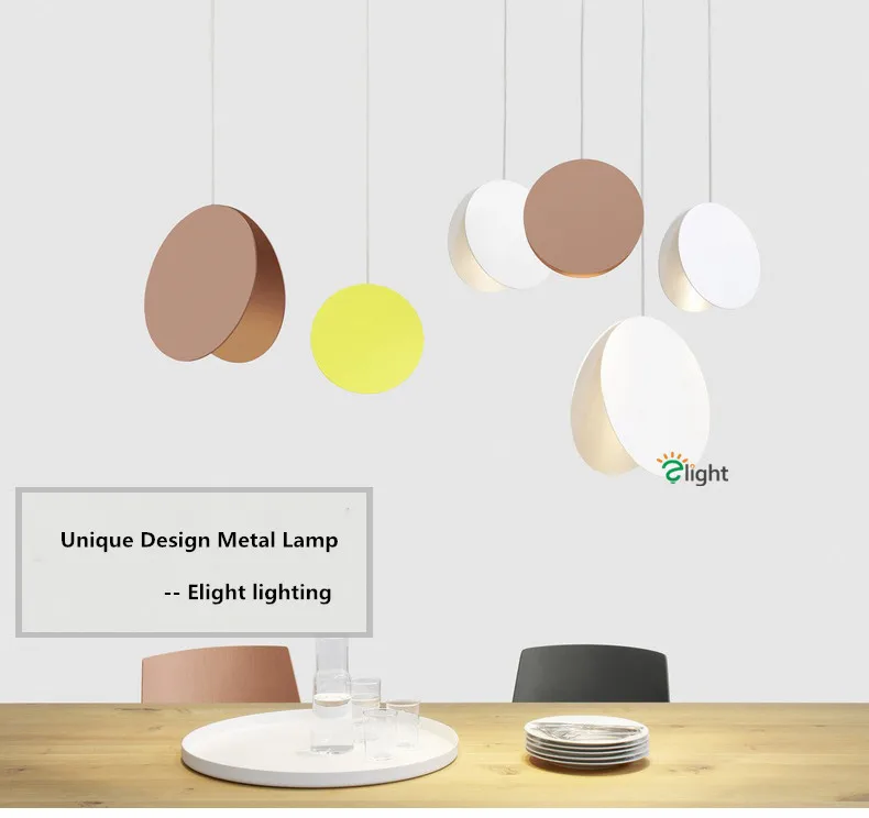 Современный минимализм окрашенный металлический круглый светодиодный подвесной светильник Dia20/30 см Nordic форменная одежда спальня, кофейня металлическая подвеска свет