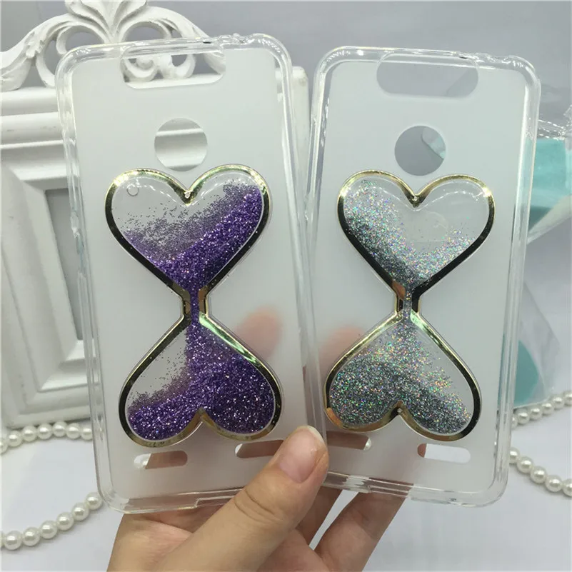 

Dynamic Liquid Glitter Sand Quicksand Red Wine Glass Soft Slicone Case for ZTE Blade V8 Lite Women's Cute Back Cover