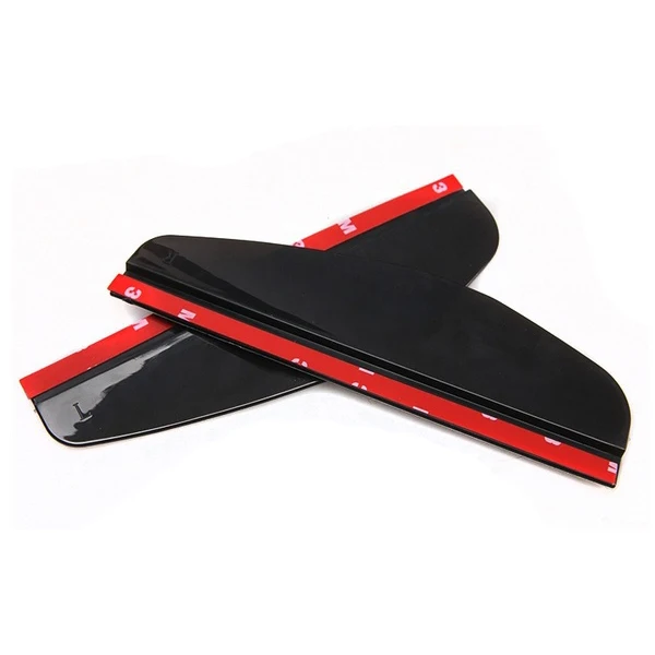 

AUTO Universal Flexible PVC Car Rear-view Mirror Rain Shade Rainproof Blades Car Back Mirror Eyebrow Rain Cover, Black