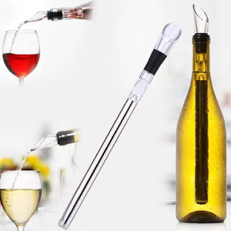 Wine Pourers Stainless Steel Liquor Spirit Pourer Flow Wine Funnel Bottle Pour Spout Stopper