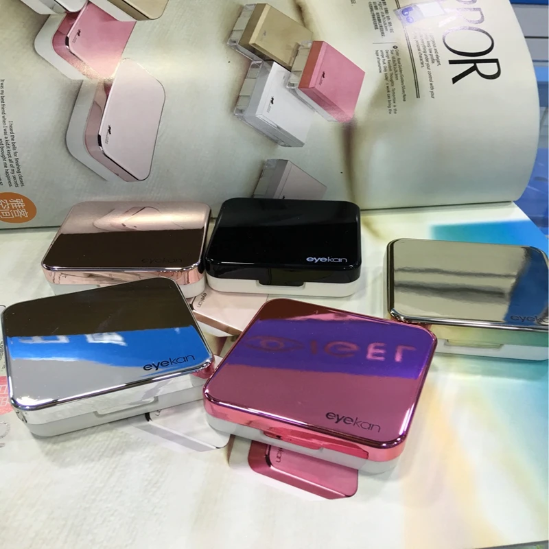 

1PC Lens Cover Contact Lens with Reflective Color Mirror Contact Lens Case Container Lovely Lens Box Women's Travel Supplies