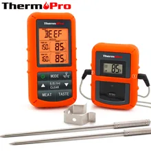 ThermoPro TP-20S дистанционный беспроводной цифровой термометр для барбекю, духовки, мяса для домашнего использования Зонд из нержавеющей стали большой экран с таймером