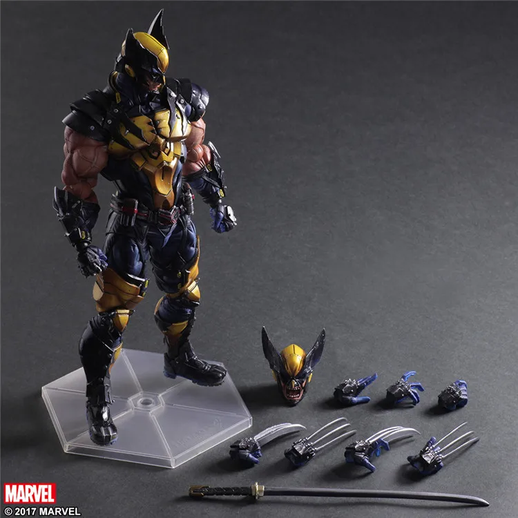 Play Arts Kai X men Логан Росомаха ПВХ фигурка Коллекционная модель игрушки 26 см