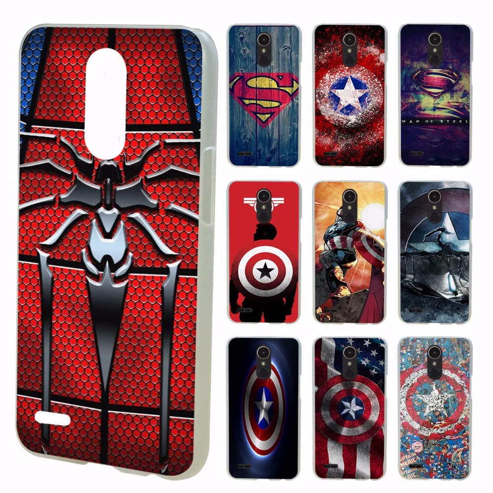 

Marvel comic Captain America design transparent clear hard case cover for LG G3 G4 G5 G6 K4 K5 K8 K10 V10 V20 K10 2017