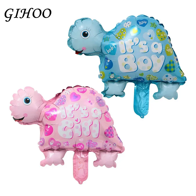 

GIHOO New 50pcs Mini it's girl boy Tortoise Giraffe Animals Balloons birthday Party Baby Shower Foil Balloons Kids Toys Supplies