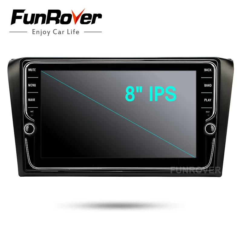 Discount Funrover IPS 8"Android8.0 2 din car dvd auto radio tape recorder For Mazda 3 2004-2009 gps stereo Wifi multimedia Navi headunit 2