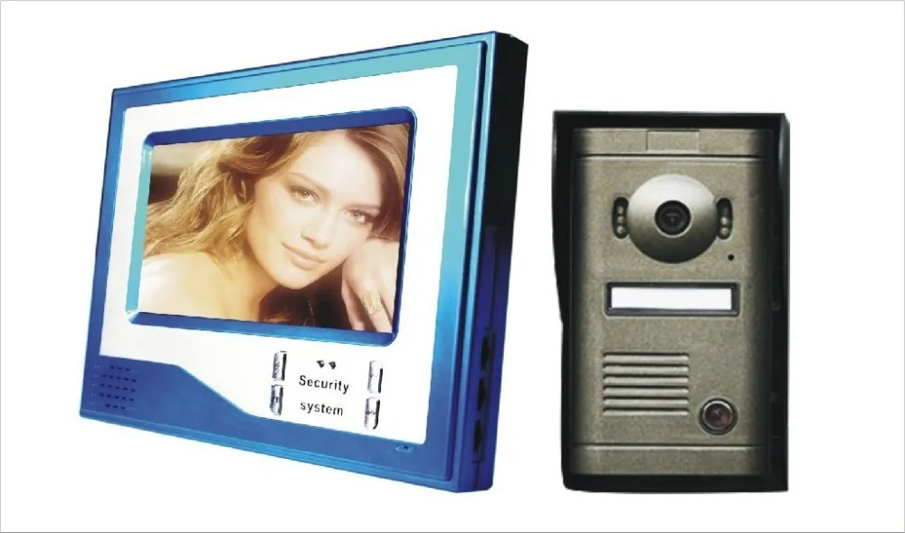 Wired Color 7 TFT LCD Display 4 line Video font b Door b font Phone Doorbell
