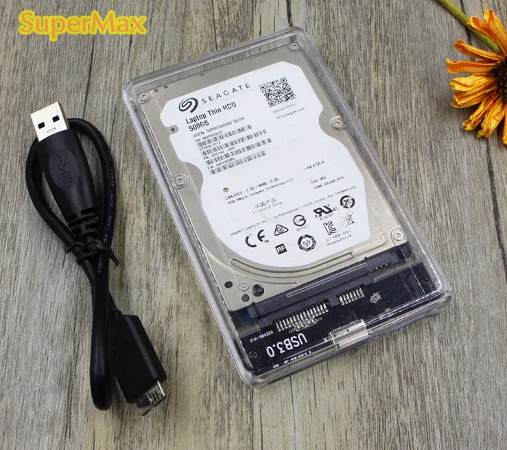 Высокоскоростной USB 3,0 на SATA Корпус коробки для хранения 2,5 дюйм(ов) жесткий диск HDD SSD SATA с кабелем