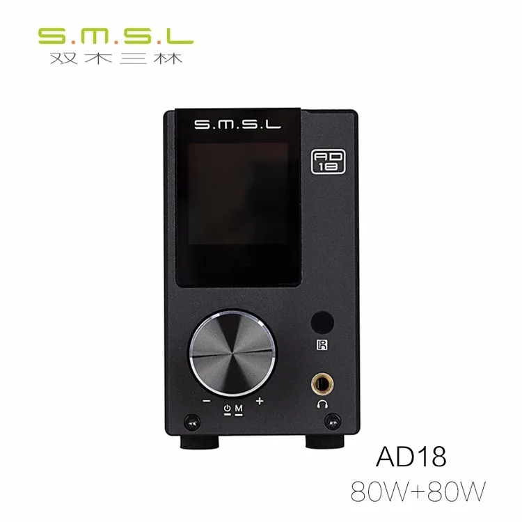 US $144.99 SMSL AD18 80W2 CSR A64215 DSP HIFI Bluetooth Pure Digital Audio Amplifier OpticalCoaxial USB DAC Decoder With Remote Control