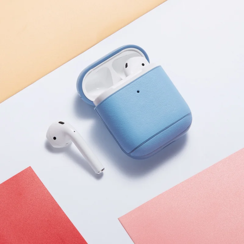 Роскошный бизнес чехол для наушников для Apple Airpods 2 ремешок из искусственной кожи Bluetooth наушники Air Pods чехол AirPod аксессуары