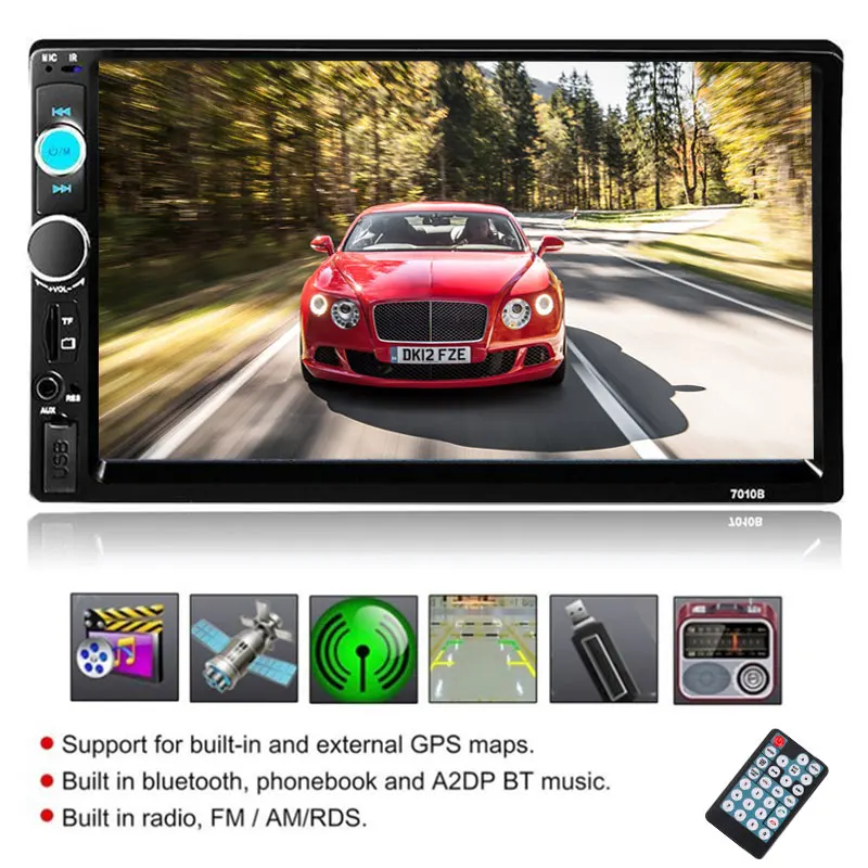 

Premium MP5 Player AUX Hands-Free 7 Inches Remote Control Smart with Rear Camera Audio Video Player