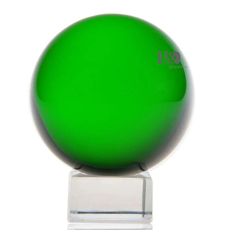 H& D 50 мм зеленая Сфера АЗИАТСКИЙ КВАРЦ фэн-шуй, Кристальный шар стекло кристалл стол Декор реквизит шар для домашнего декора