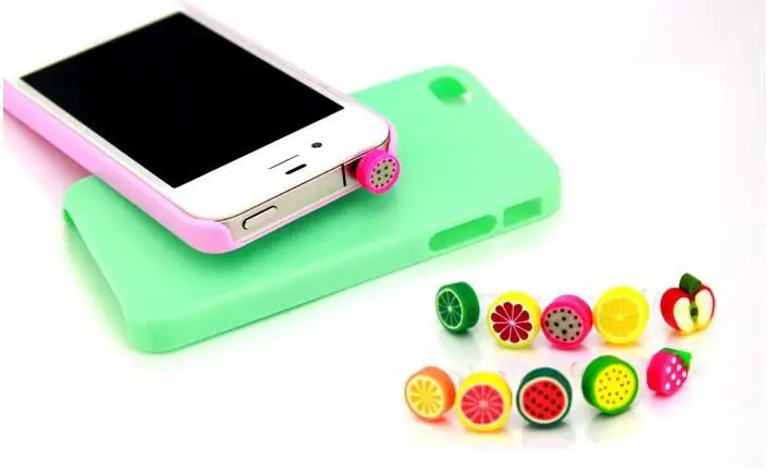 

1PC Simulated Lovely Fruit Phone Anti Dust Plug Cell Phone Accessories For smartphone All Normal 3.5mm Earphone Jack Plug