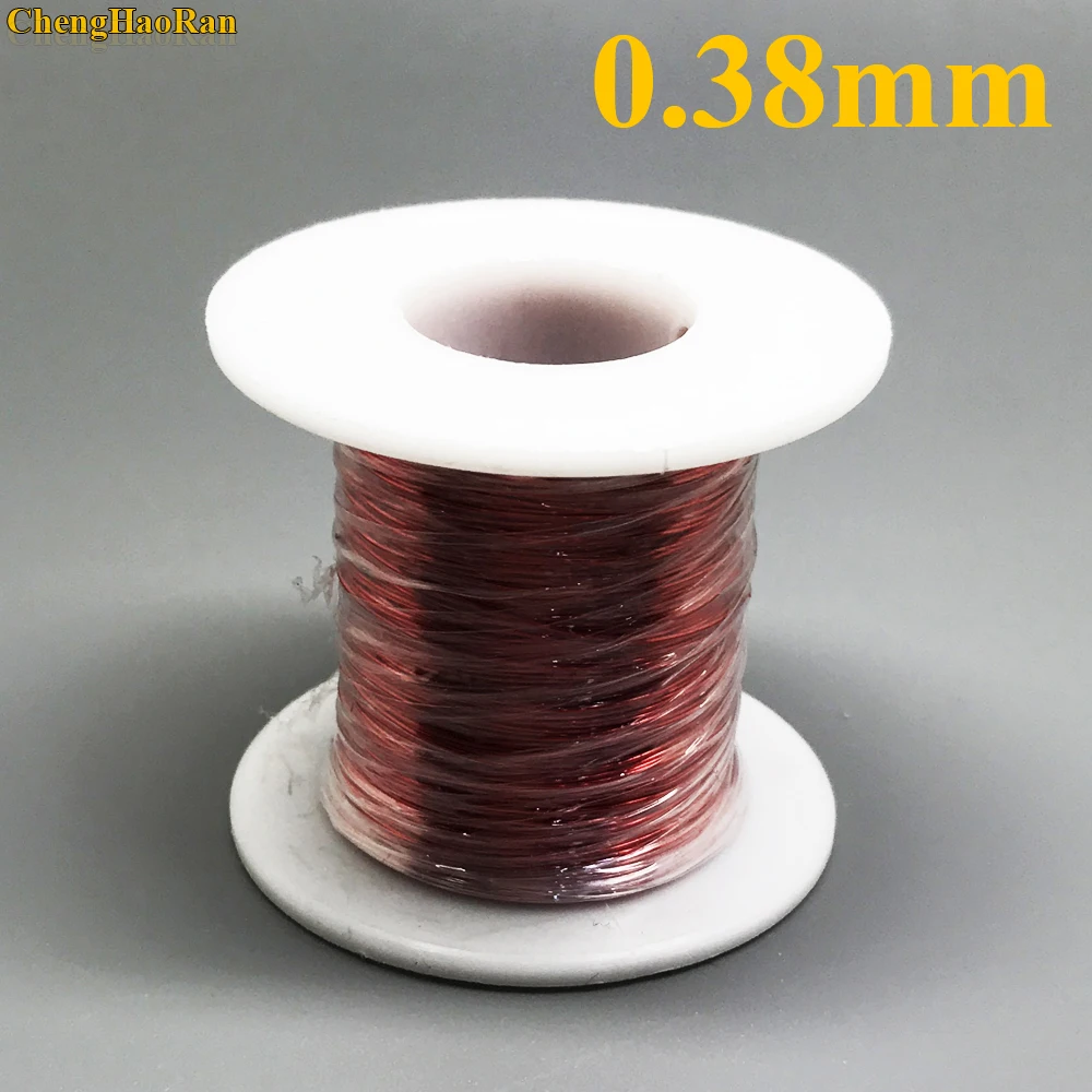 

ChengHaoRan 0.38mm red 1m QA-1-155 QA-180 Polyurethane enameled wire Copper Wire 1 meter