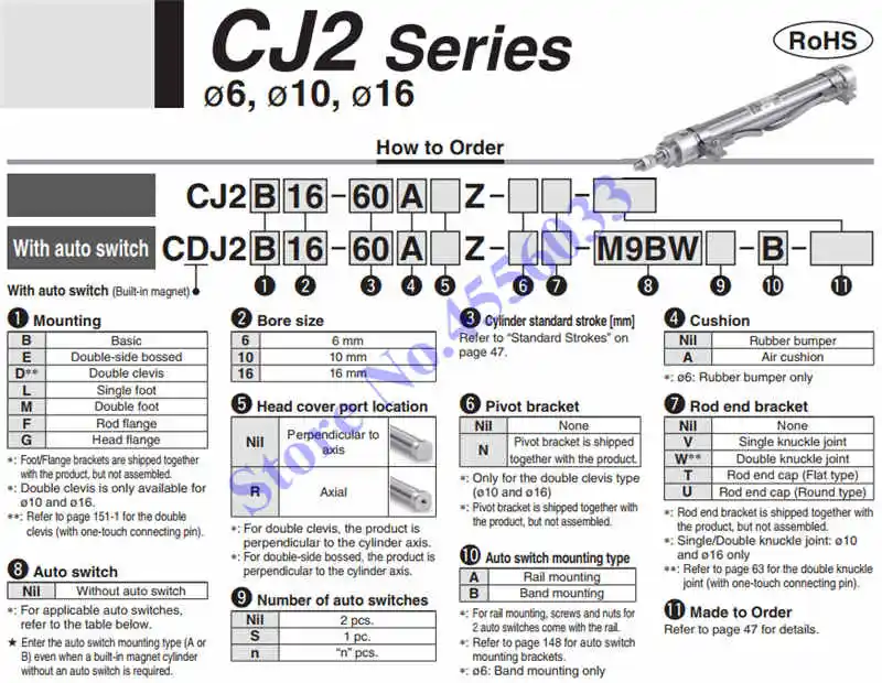 CDJ2B10 CDJ2B16 магнитный цилиндр Мини Пневматический воздушный цилиндр двойного действия один стержень 10 мм 16 мм Диаметр 5~ 150 мм ход