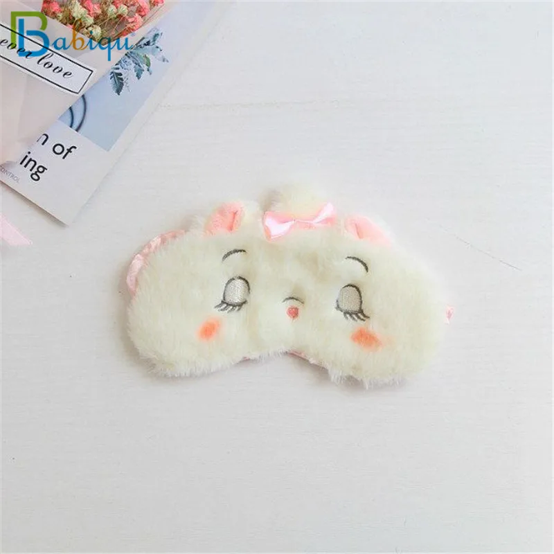 Babiqu 1pc 19cm Funny Creative Marie Cat Eye Mask Cover Cartoon Animal Plush Sleeping Mask Cute Anime Birthday Gift For Travel