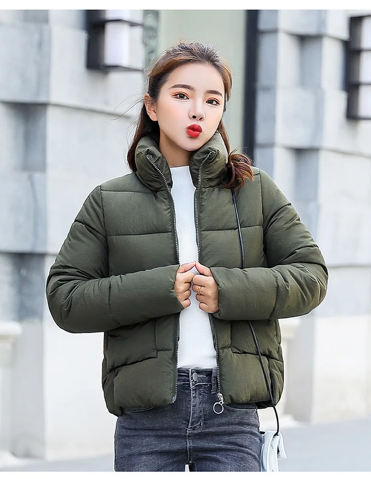 Зимний пуховик с хлопковой подкладкой, женская короткая Корейская одежда,, маленькая Толстая куртка с хлопковой подкладкой, пальто D077