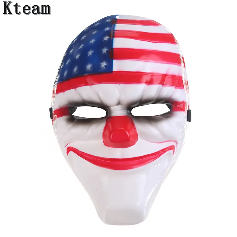Payday 2 маска PVC The Heist Dallas/Wolf/Chains/Косплей хокстона Хэллоуин страшный клоун