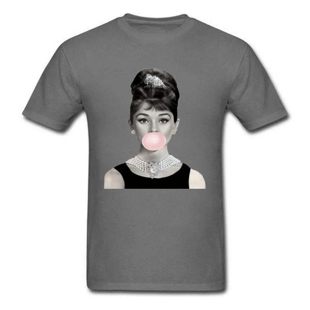 3D Printed Audrey-Hepburn-Pink-Bubble-Gum T Shirts for Men Newest Summer/Fall Crew Neck Pure Cotton Short Sleeve T Shirts Tees Audrey-Hepburn-Pink-Bubble-Gum carbon
