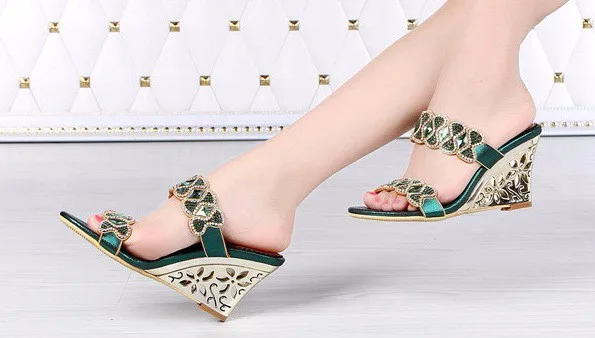 BLUE WEDGE HEELS
