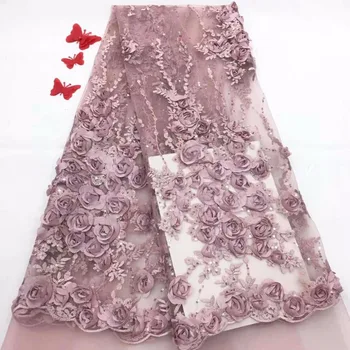 

French Net Lace Fabric 2018 Latest African Lace Fabric With Embroidery Mesh Tulle Lace Fabric High quality Nigerian Lace(FJ-0-18