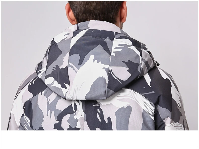 Fashion Winter Jackets Men's Warm Down Coat Parka Thickening Rabbit hair Liner Detachable Turtleneck Windproof Concise  (17)