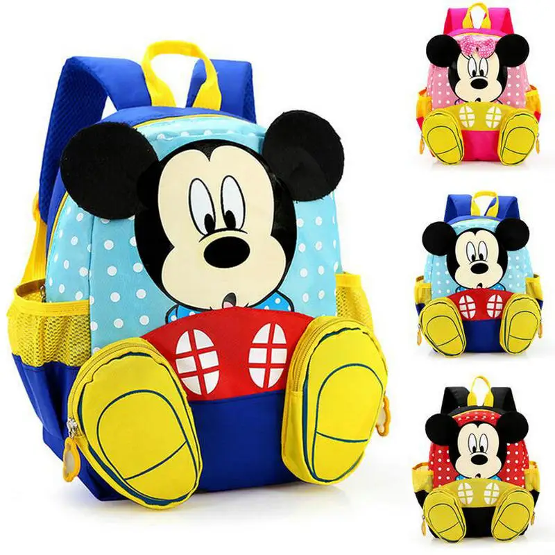  2018 Hot Sale Mickey School Bag Minnie for Boys Girls baby Bag Children Backpack Kindergarten Backp - 32892447912