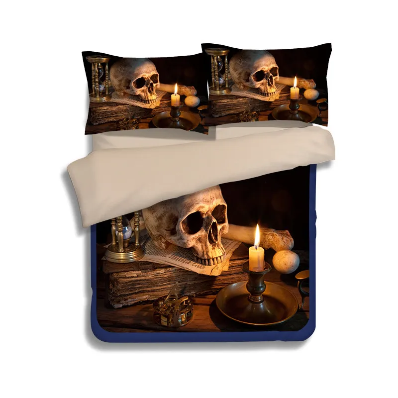 Custom Made Hipster 3pcs Bedding Set Cool Unique 3d Skull Bedding